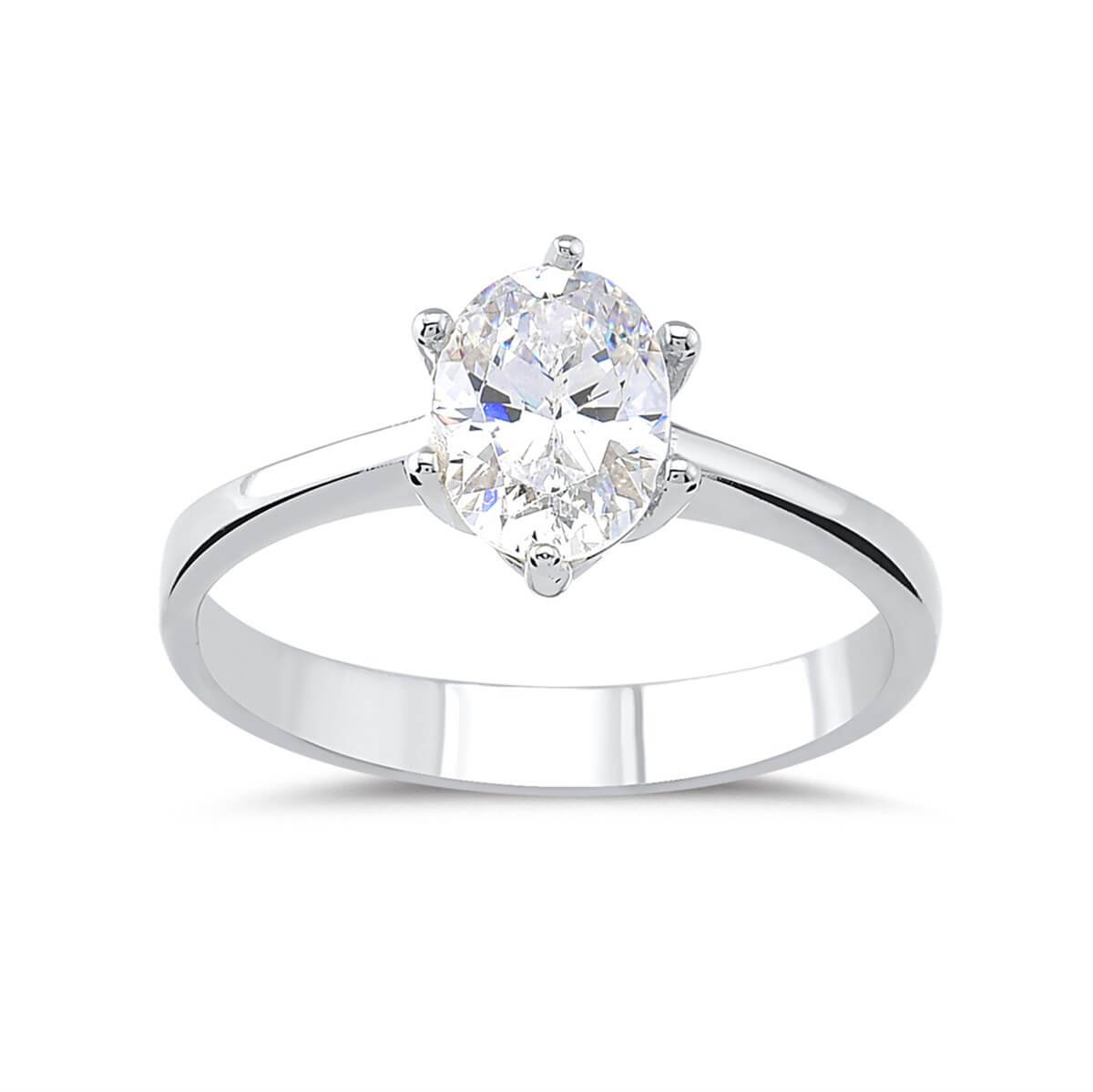 Preciosa Zirconia Taşlı  Gümüş Tektaş Yüzük