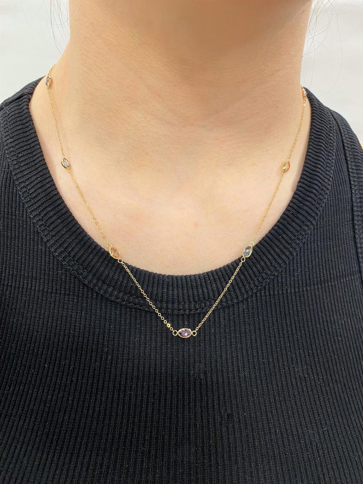 Taşlı Altın Altın Fantazi Kolye KLTA 110 08 14 00