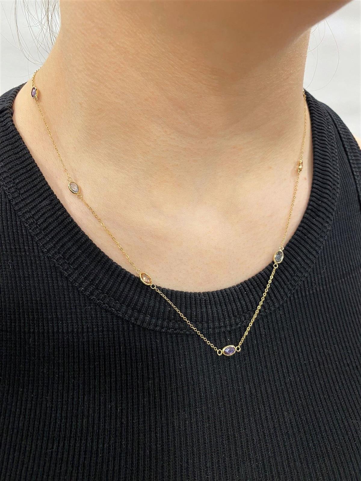 Taşlı Altın Altın Fantazi Kolye KLTA 110 08 14 00