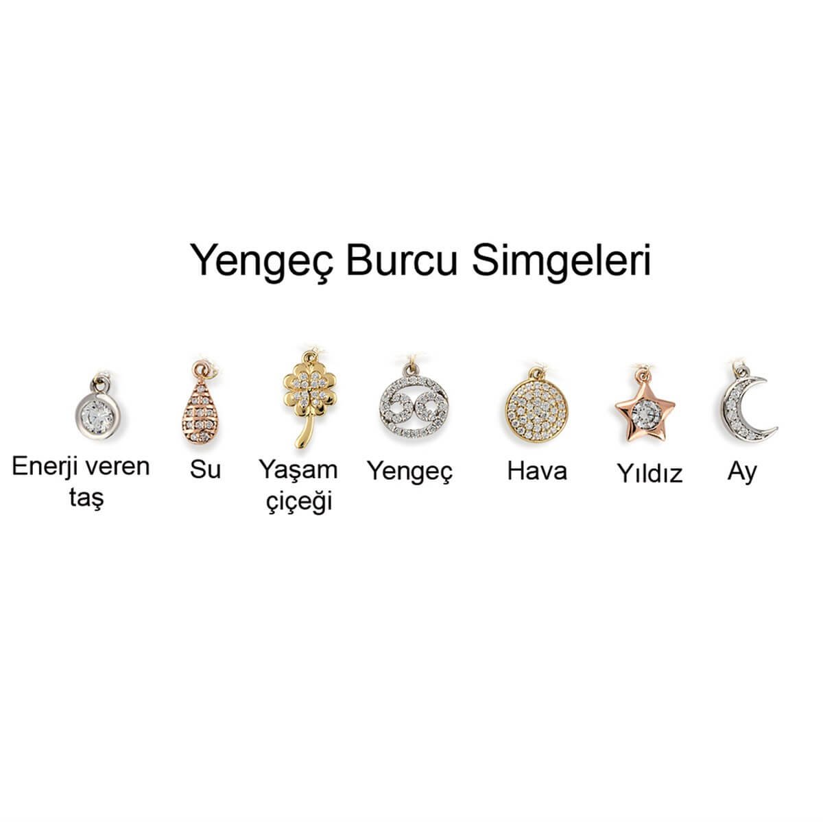 Yengeç Burcu Gümüş Bileklik