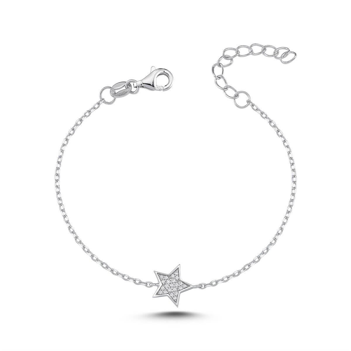 Yıldız Figürlü Gümüş Bileklik
