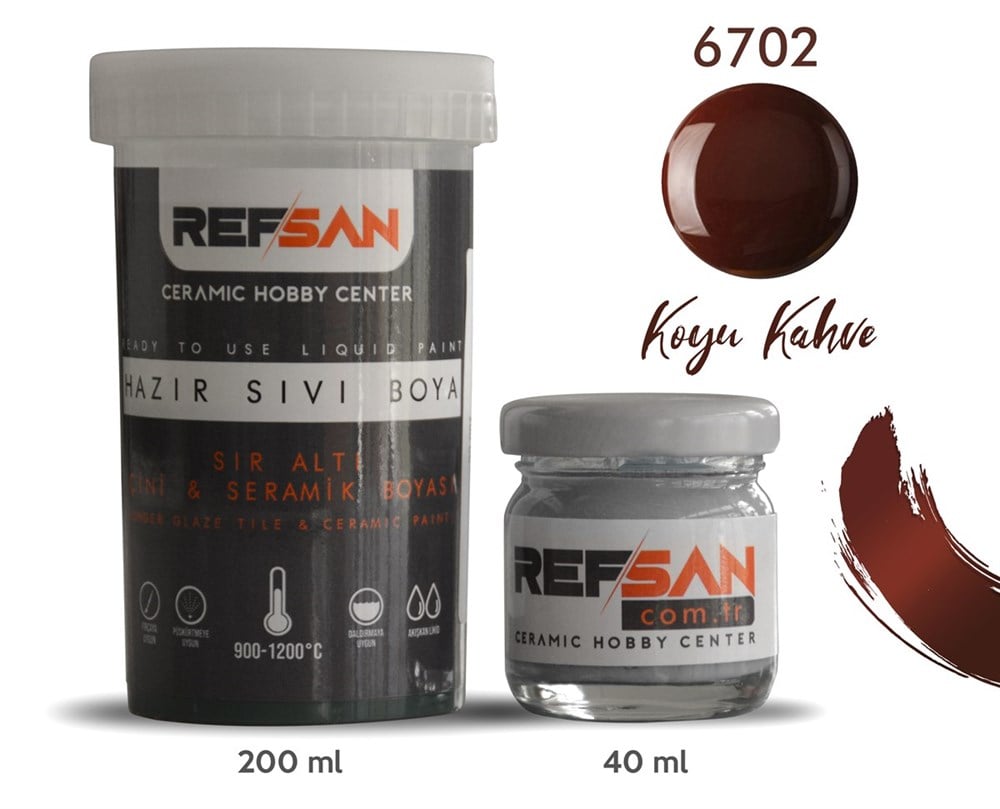 HAZIR ÇİNİ VE SERAMİK BOYASI KOYU KAHVE 40CC