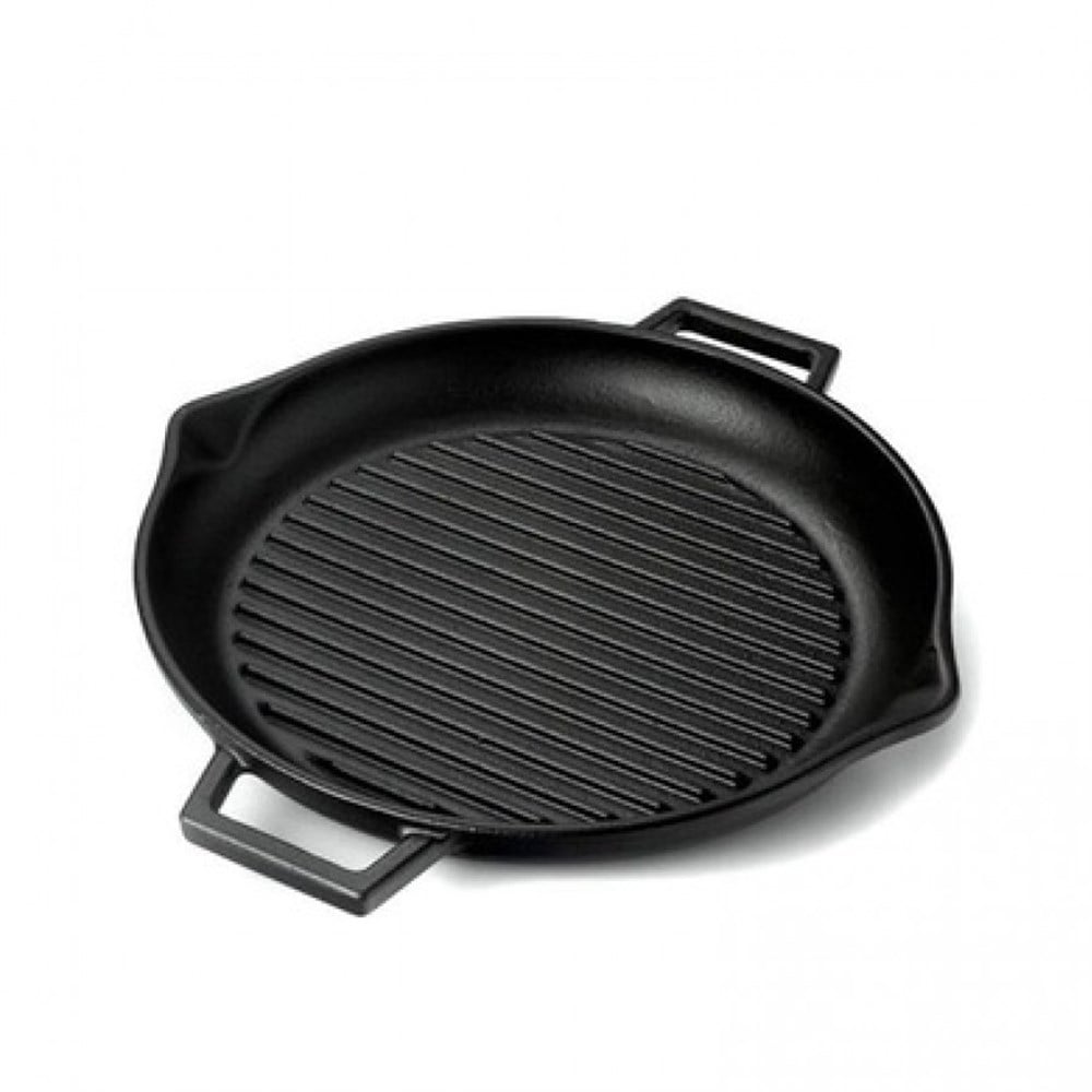 LAVA YUVARLAK IZGARA TAVA 30CM KULPLU