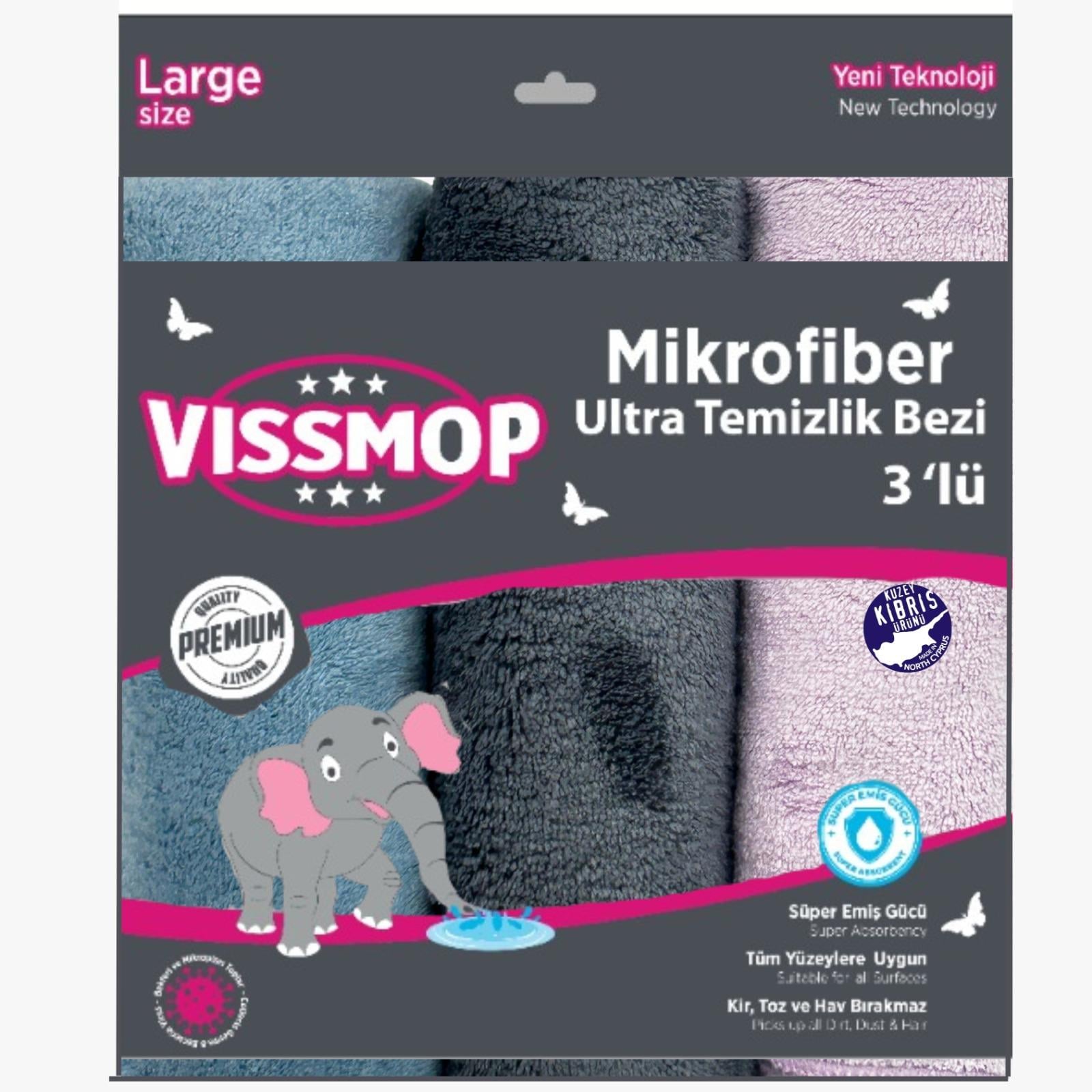 VISSMOP MF ULTRA TEMİZLİK BEZİ LARGE 3LÜ