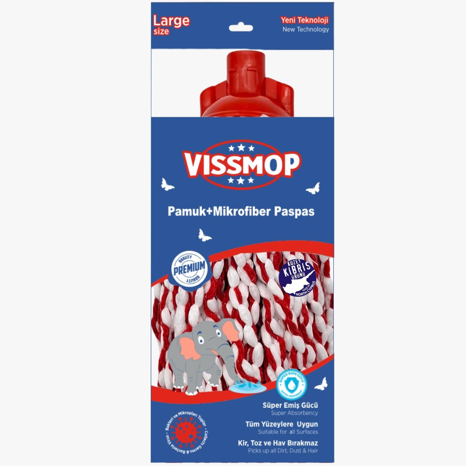 VISSMOP PAMUK+MİKROFİBER PASPAS LARGE