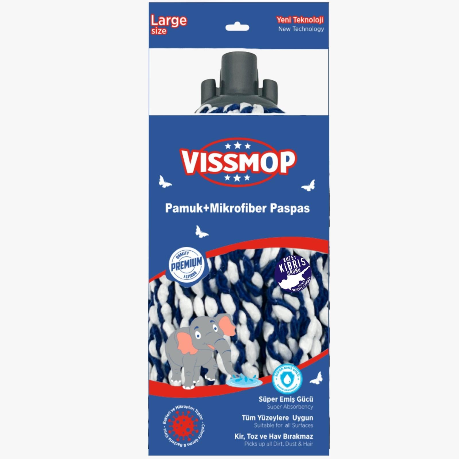 VISSMOP PAMUK+MİKROFİBER PASPAS LARGE