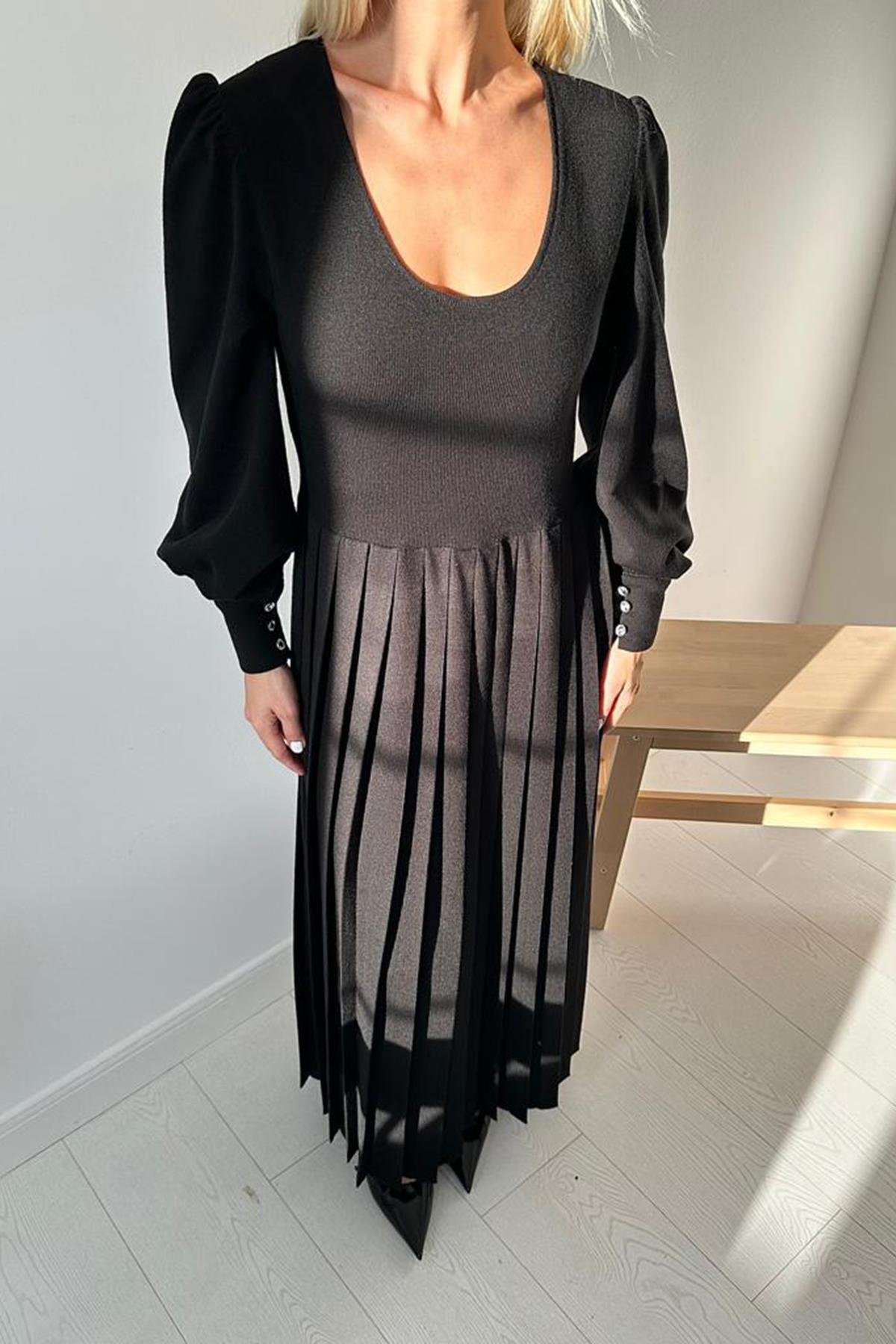 Bisiklet Yaka Elbise