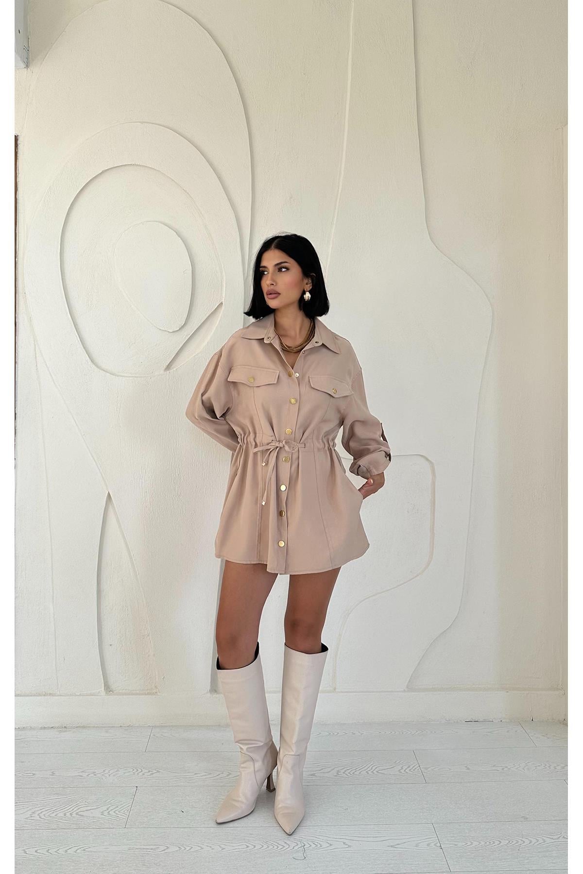 Çıtçıtlı Tünelli Gömlek