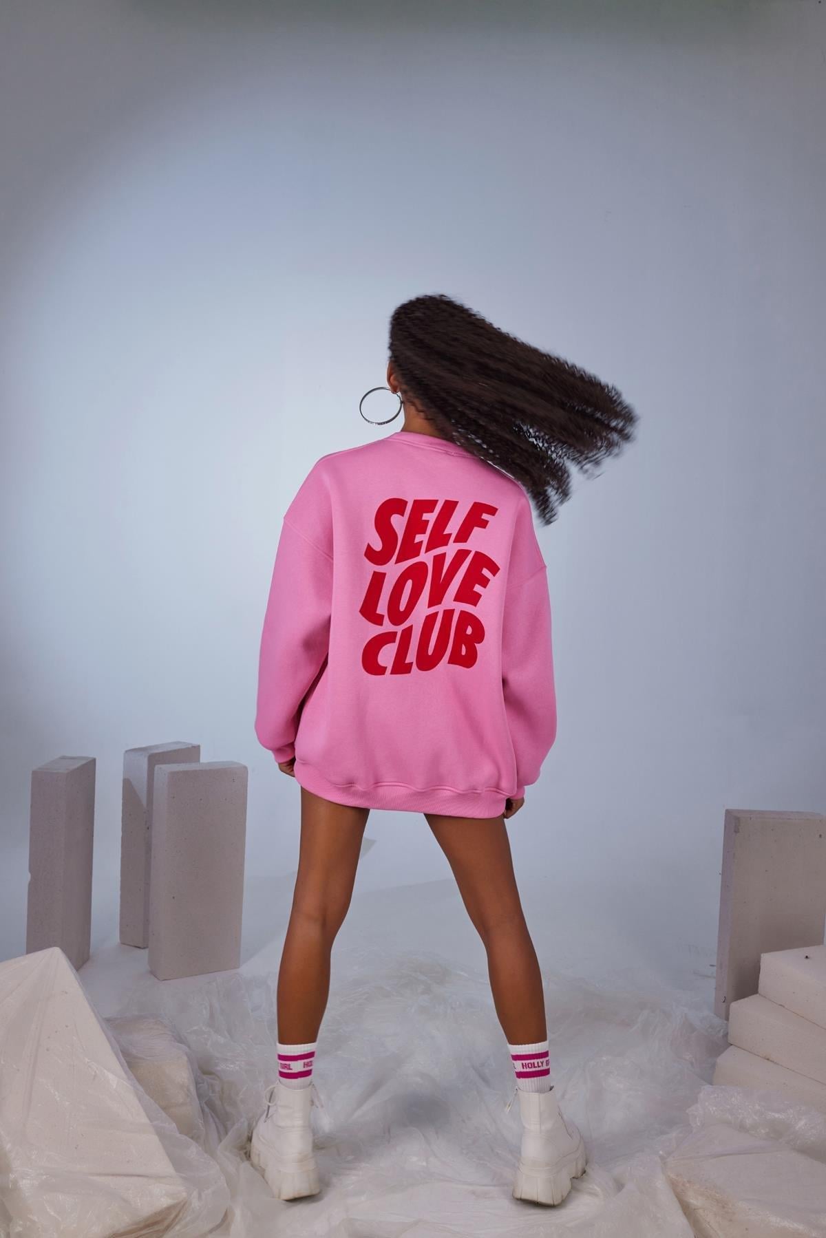 Fluffy Sweatshirt Pembe