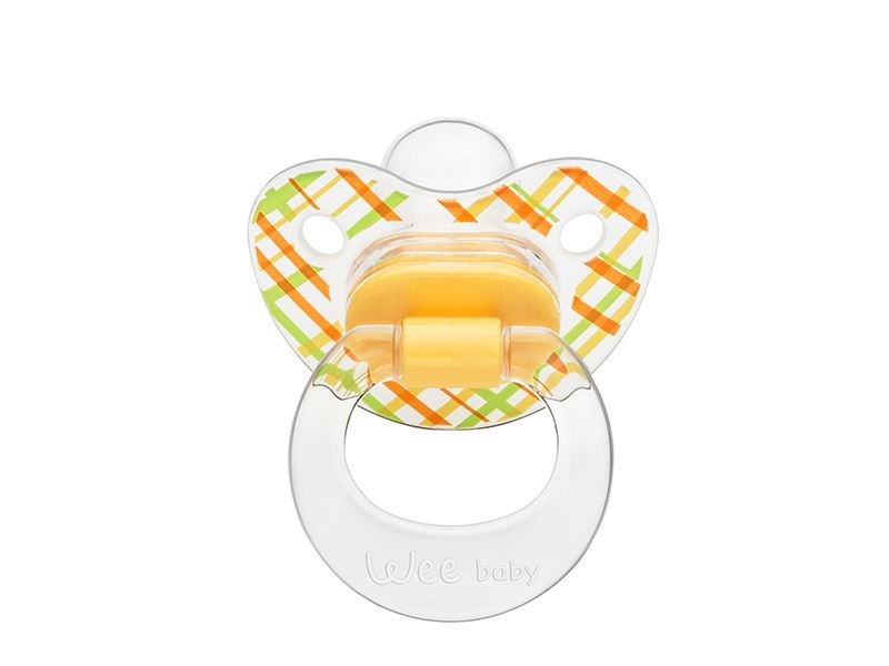 Wee Baby 837 Silikon Damaklı Şeffaf Desenli Emzik. No:2