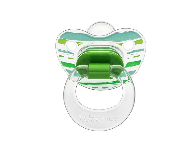 Wee Baby 837 Silikon Damaklı Şeffaf Desenli Emzik. No:2