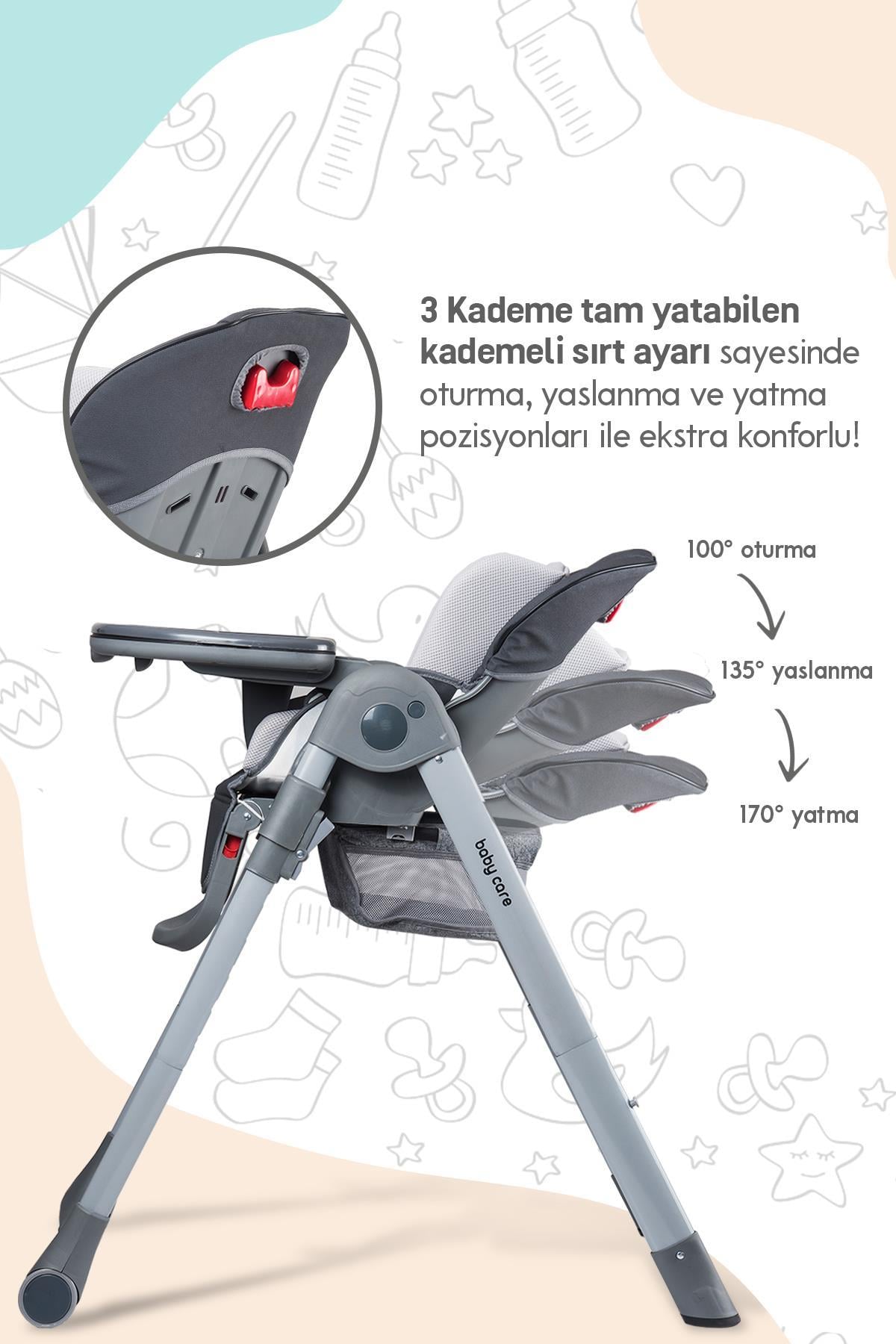 BABY CARE BC 511 MAMA SANDALYESİ FLEX GRİ 