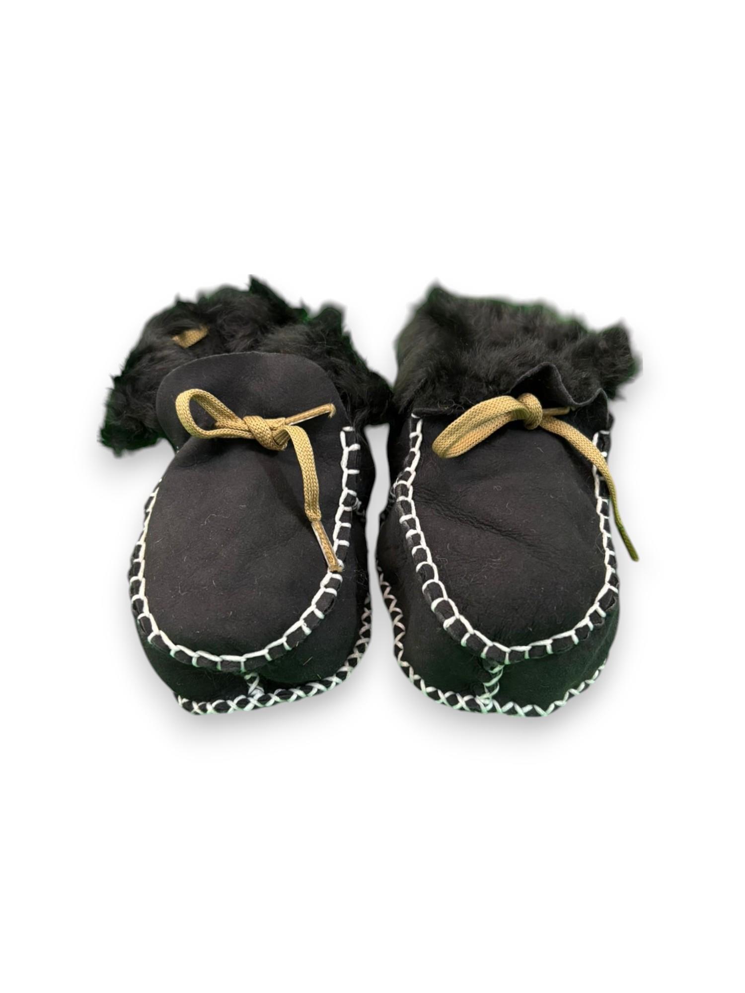 BEBESSİ 24-k3134 PATİK DERİ BAĞCIKLI PELUŞ