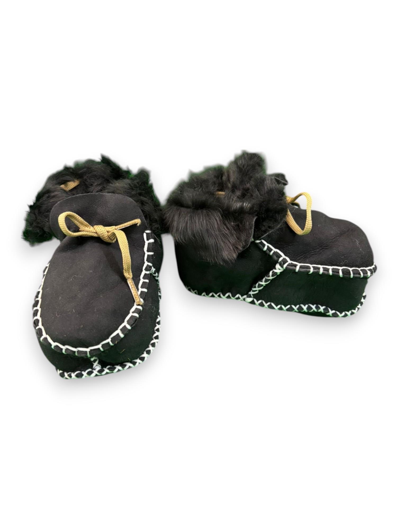 BEBESSİ 24-k3134 PATİK DERİ BAĞCIKLI PELUŞ
