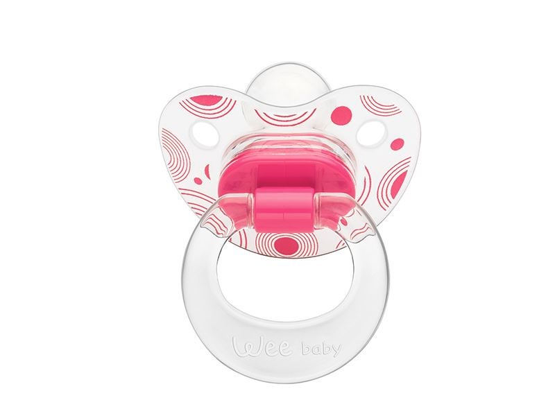 Wee Baby 837 Silikon Damaklı Şeffaf Desenli Emzik. No:2