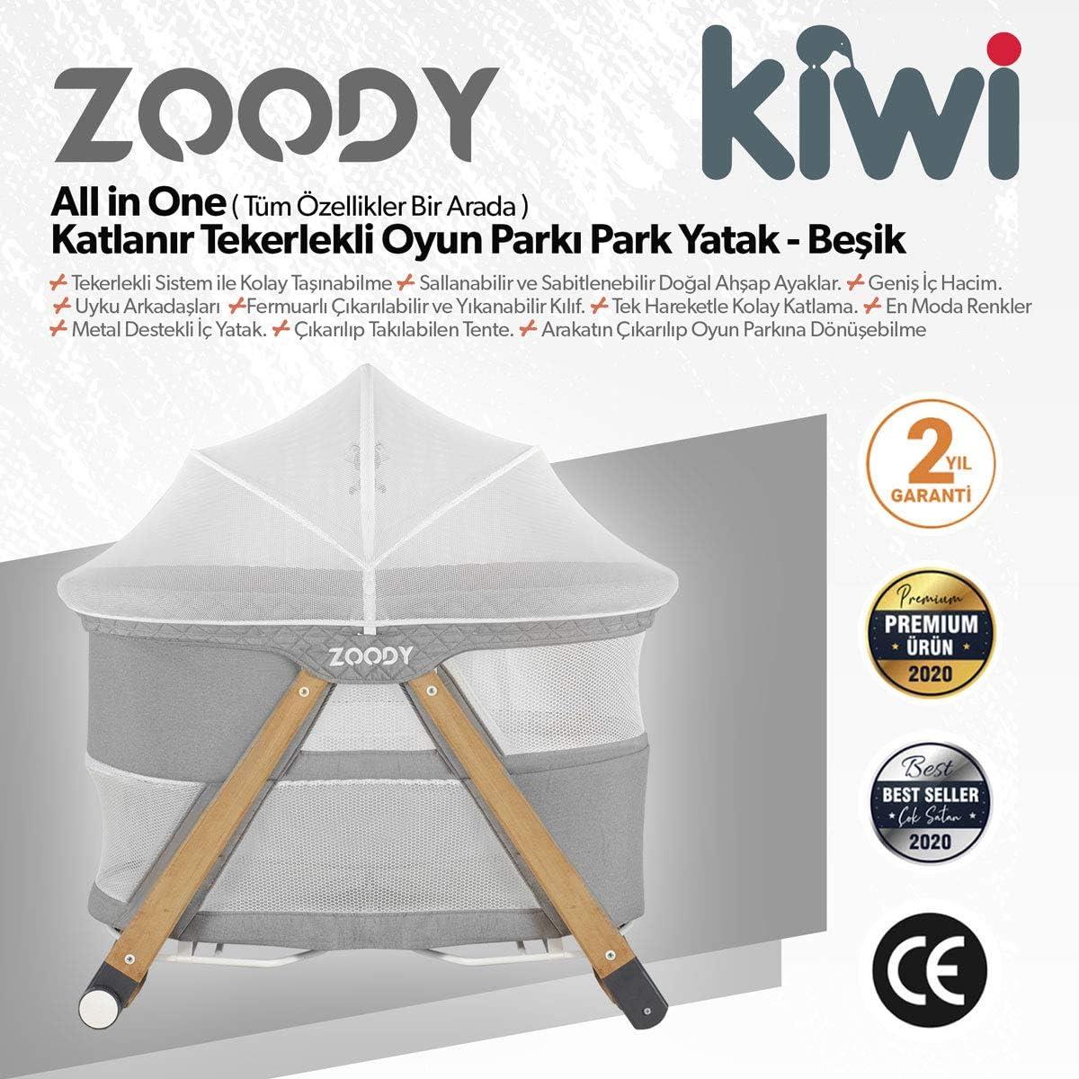 KİWİ OYUN PARKI AHŞAP ZOODY GRİ 