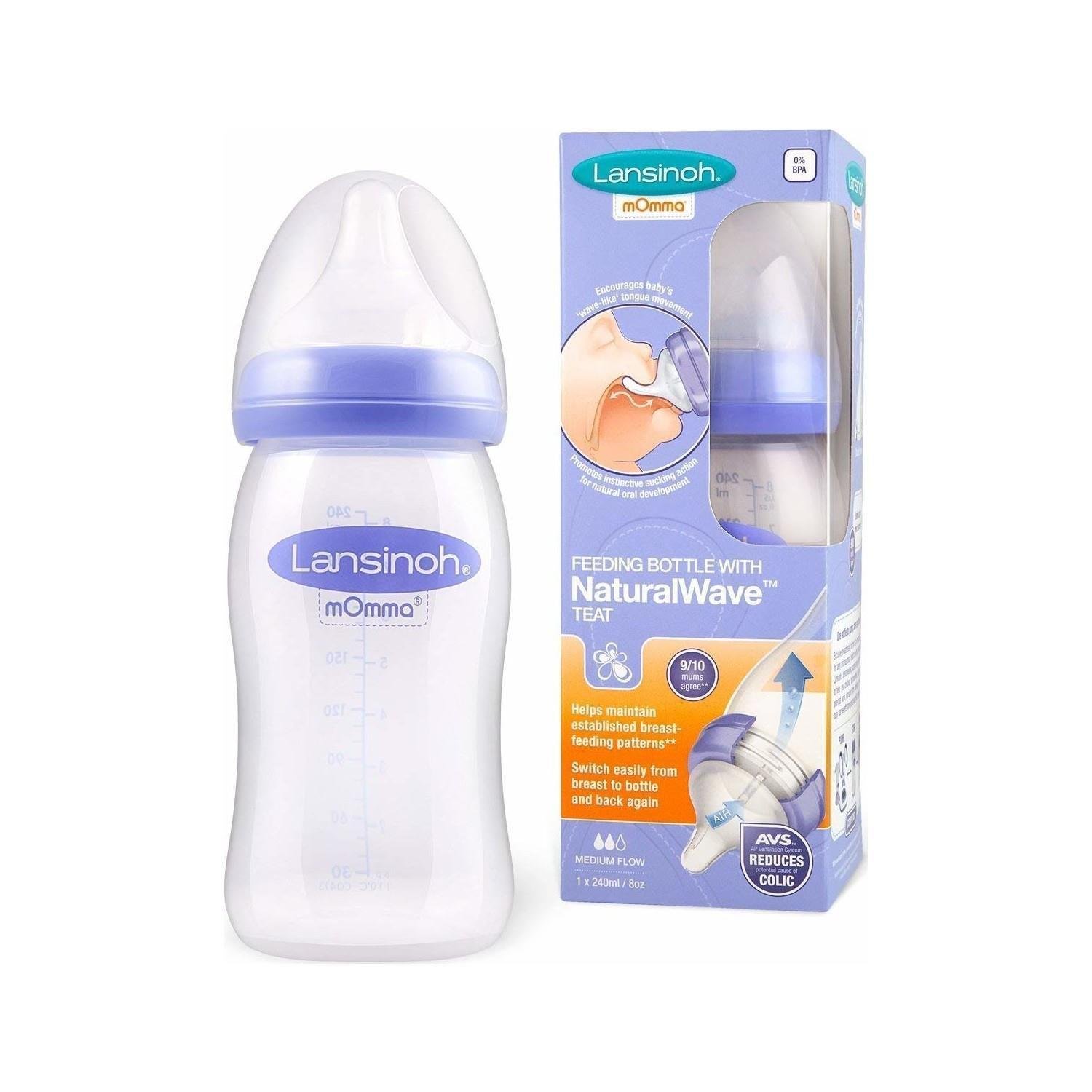 LANSİNOH BİBERON  NATUREL WAVE 240 ML.