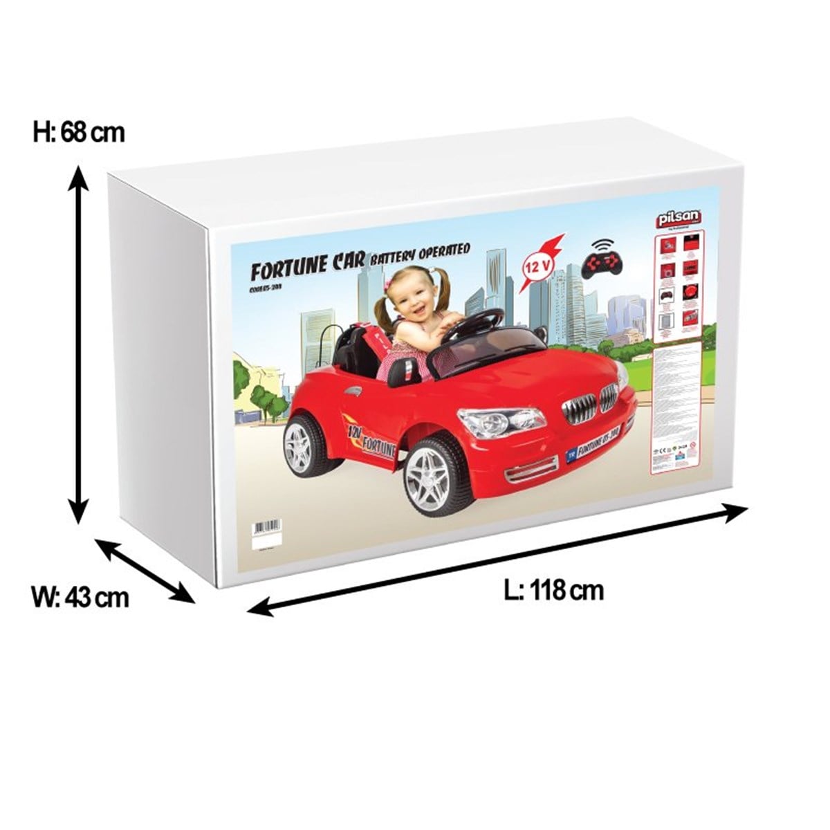 Tery Bery PLS-05-244 Kırmızı Fortune 12 V Uzaktan Kumandalı Araba 