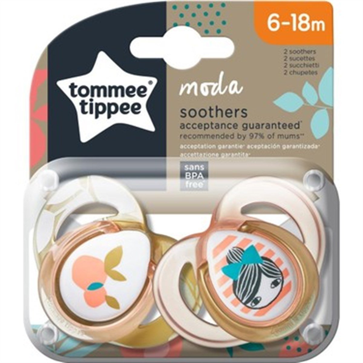 TOMMEE TİPPEE 433489 EMZİK 2Lİ MODA 6-18AY KIZ