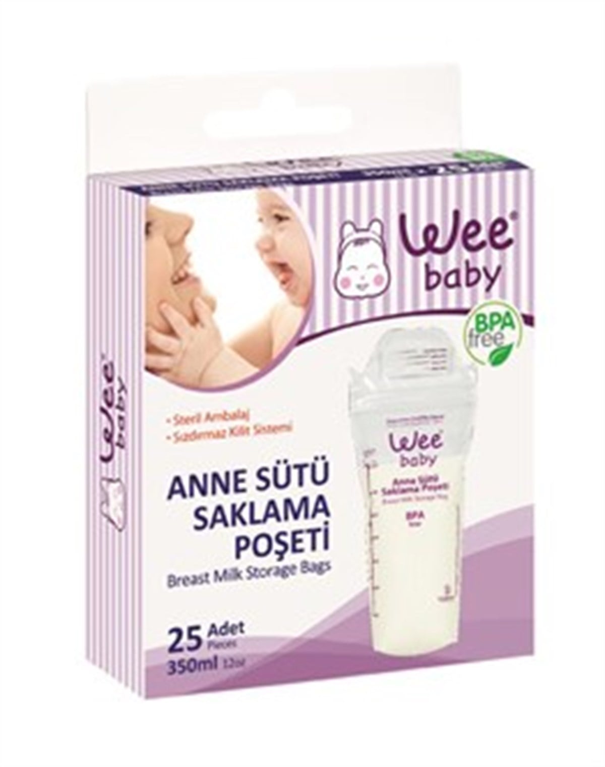 Wee Baby 889  Süt Saklama Poşeti 25Li