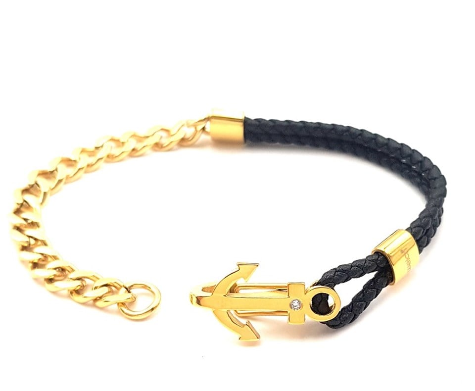​Welch Gold Çelik Çapa Pırlantalı Bileklik