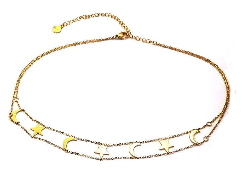 ​​​Welch Gold Çelik Choker Kolye Set