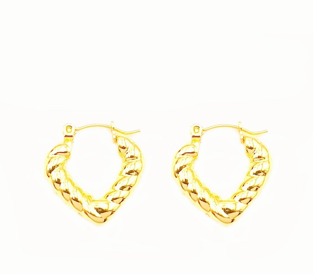 ​​​​​​​Welch Gold Çelik Kalpli Minimal Küpe