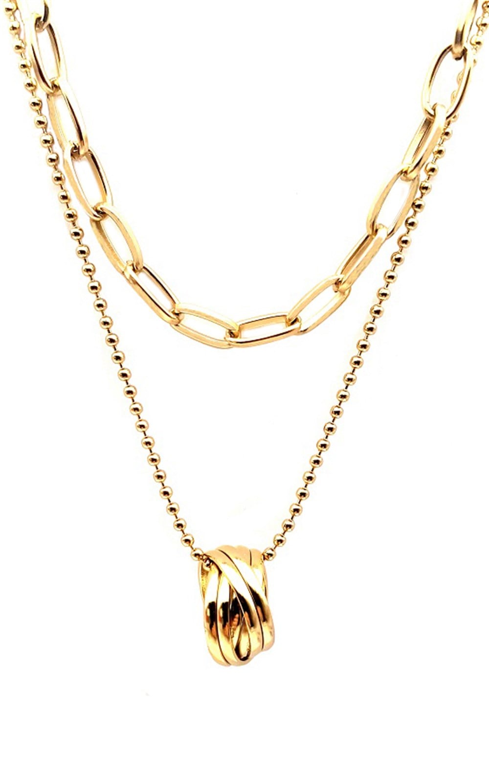 ​Welch Gold Steel Combination Necklace