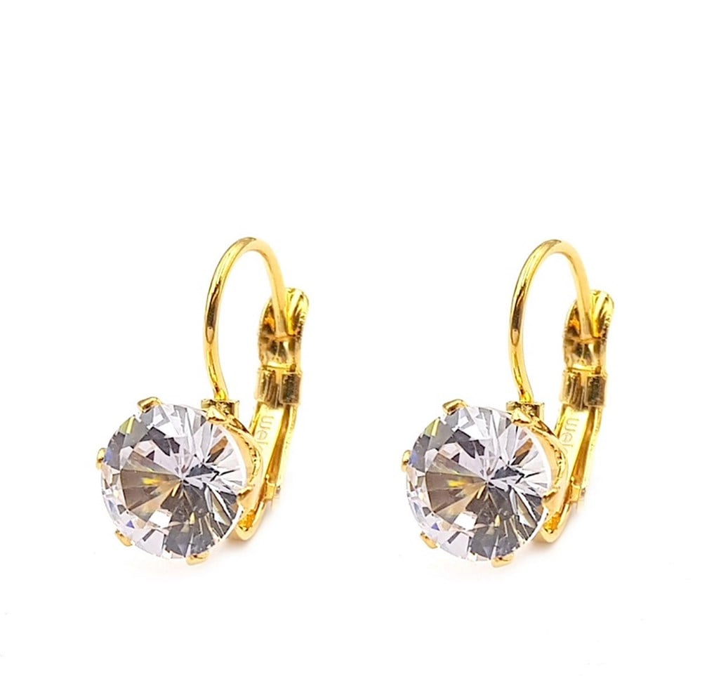 ​​​​​​​Welch Gold Çelik Tek Taş Küpe