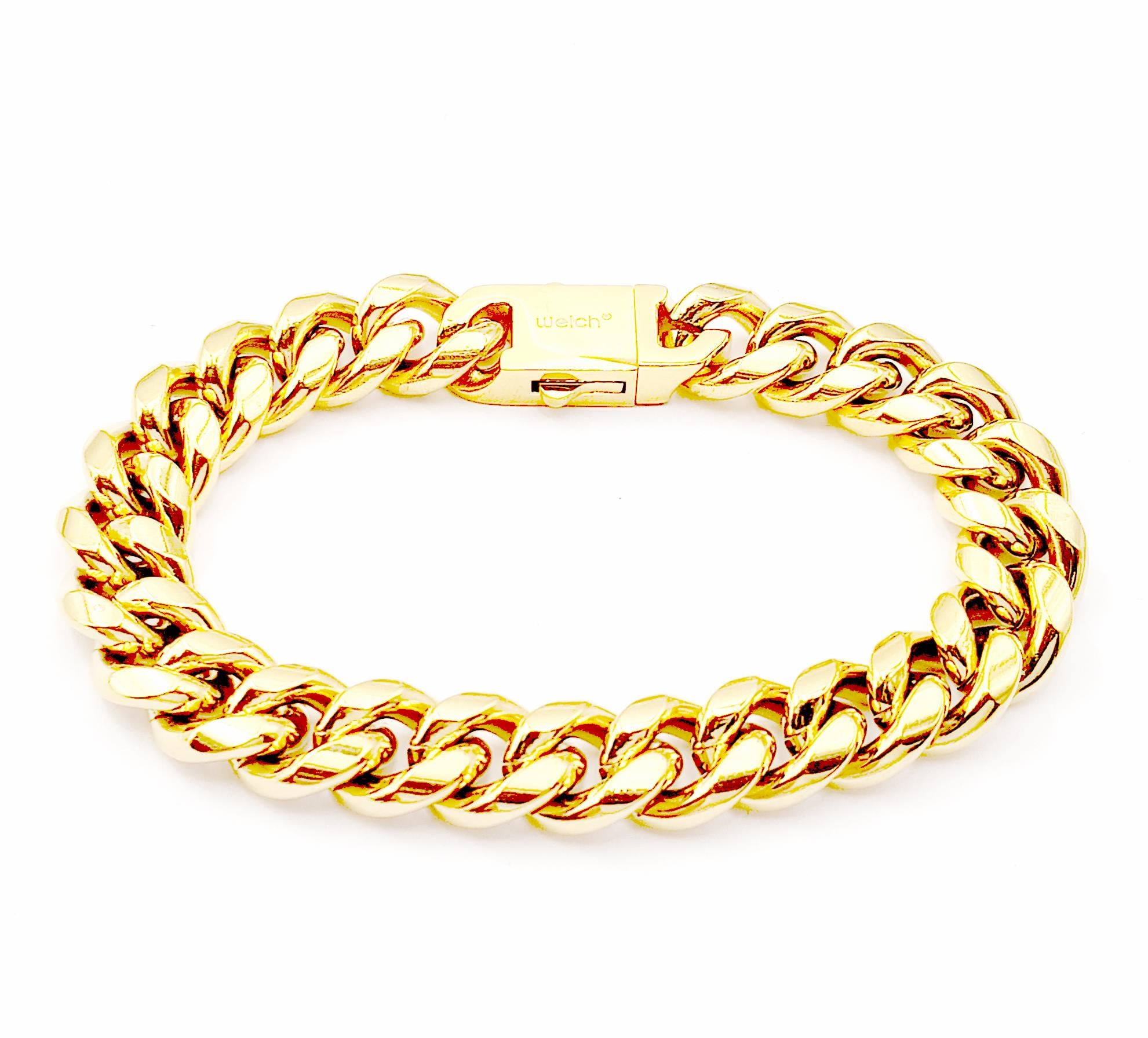 ​​Welch Gold Çelik Zincir Taşlı Bileklik