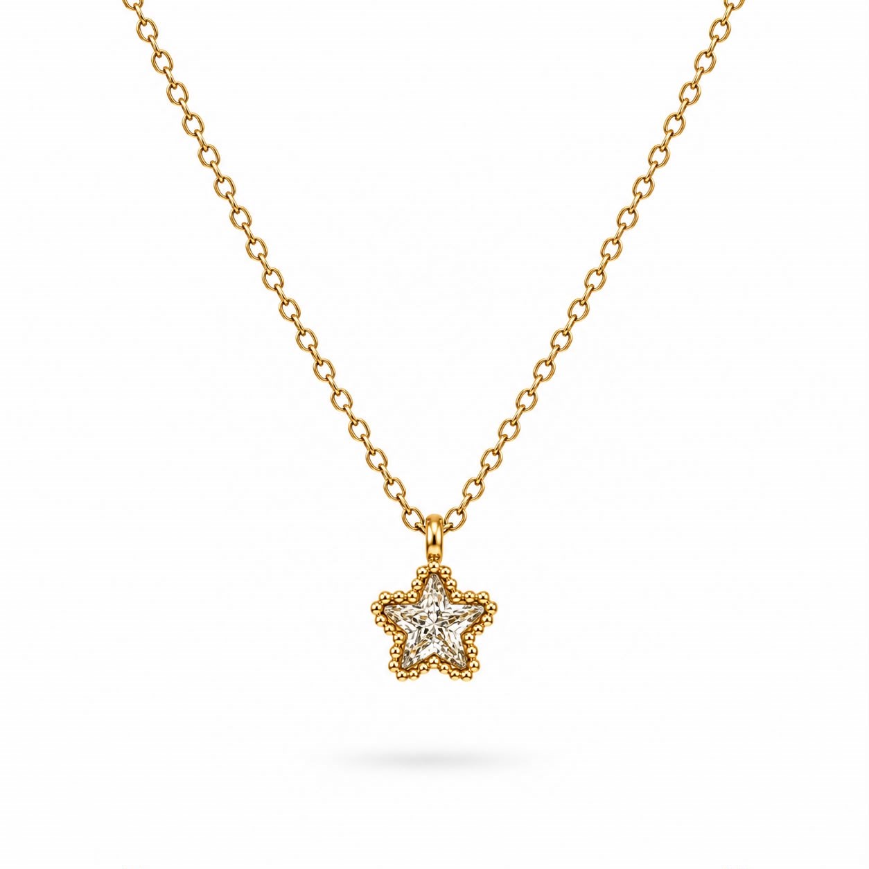 ​​Welch Gold Kaplama Çelik Minimal Taşlı Yıldız Kolye  ​​Welch Gold Kaplama Çelik Minimal Taşlı Yıldız Kolye Modelleri – Çelik Kolye Modelleri Welch  