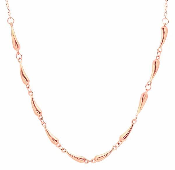 ​​Welch Rose Steel Drop Necklace