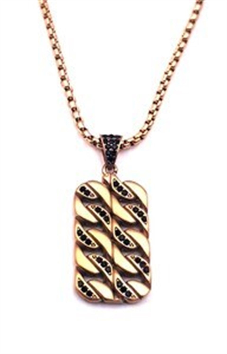 ​​Welch Taşlı Unisex Çelik Kolye