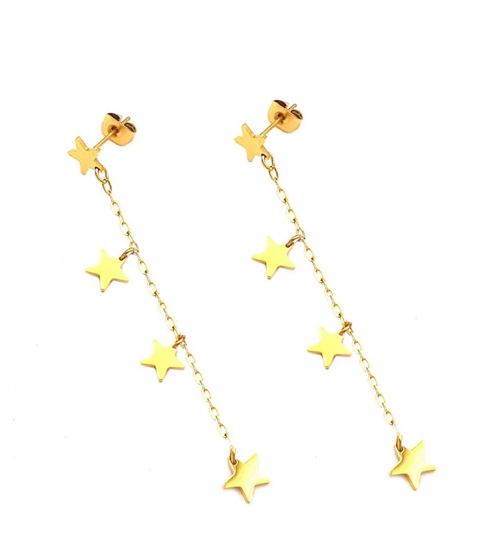 ​​​​​​​Welch Yıldızlı Gold Çelik Küpe
