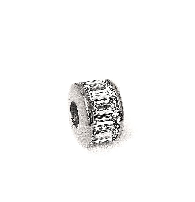​Welch Steel Baguette Stone Charm Beads