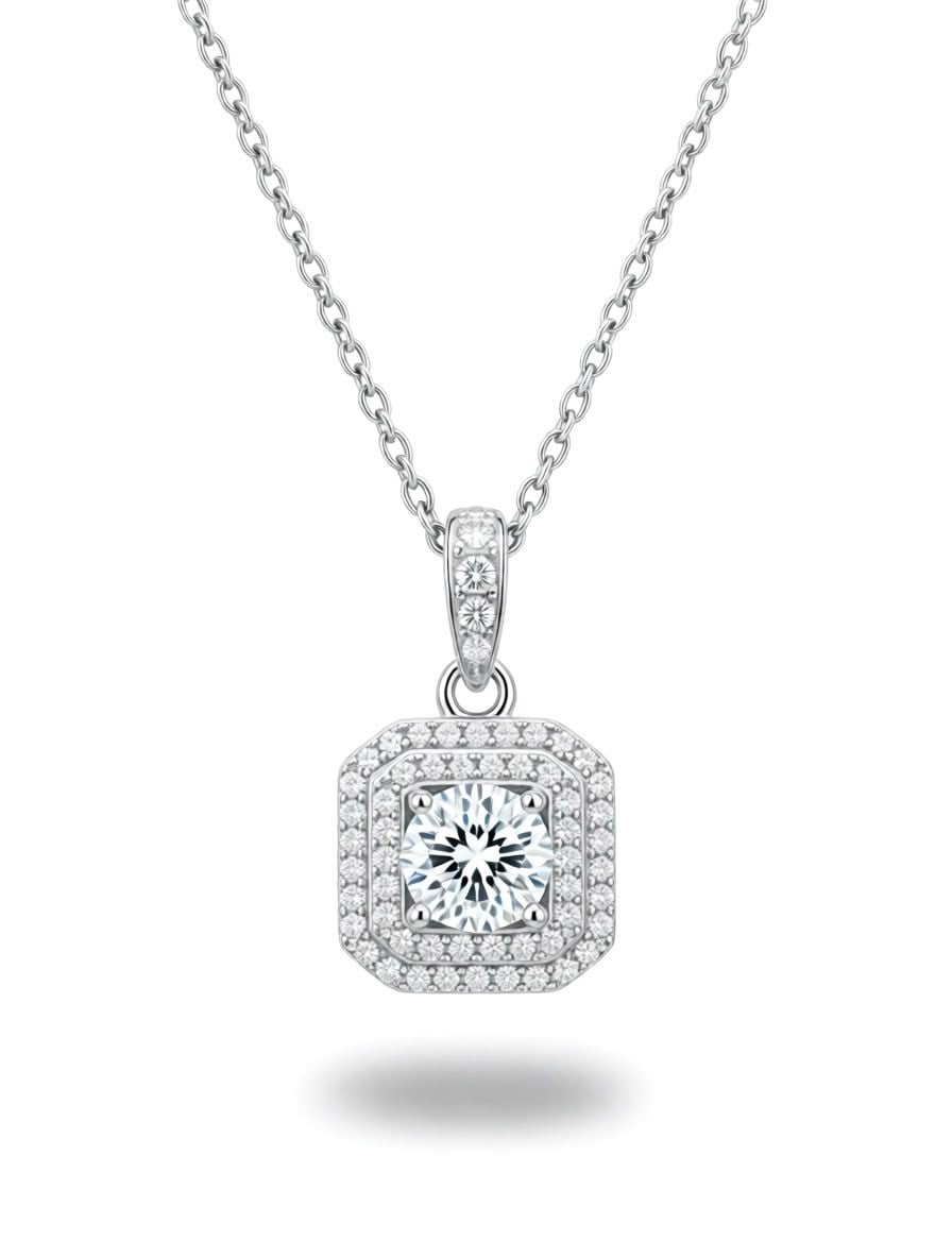 925 Ayar Gümüş .0.5 Karat Moissanite Taşlı Tektaş Kolye 925 Ayar Gümüş 0.5 Karat Moissanite Taşlı Tektaş Kolye | Welch 