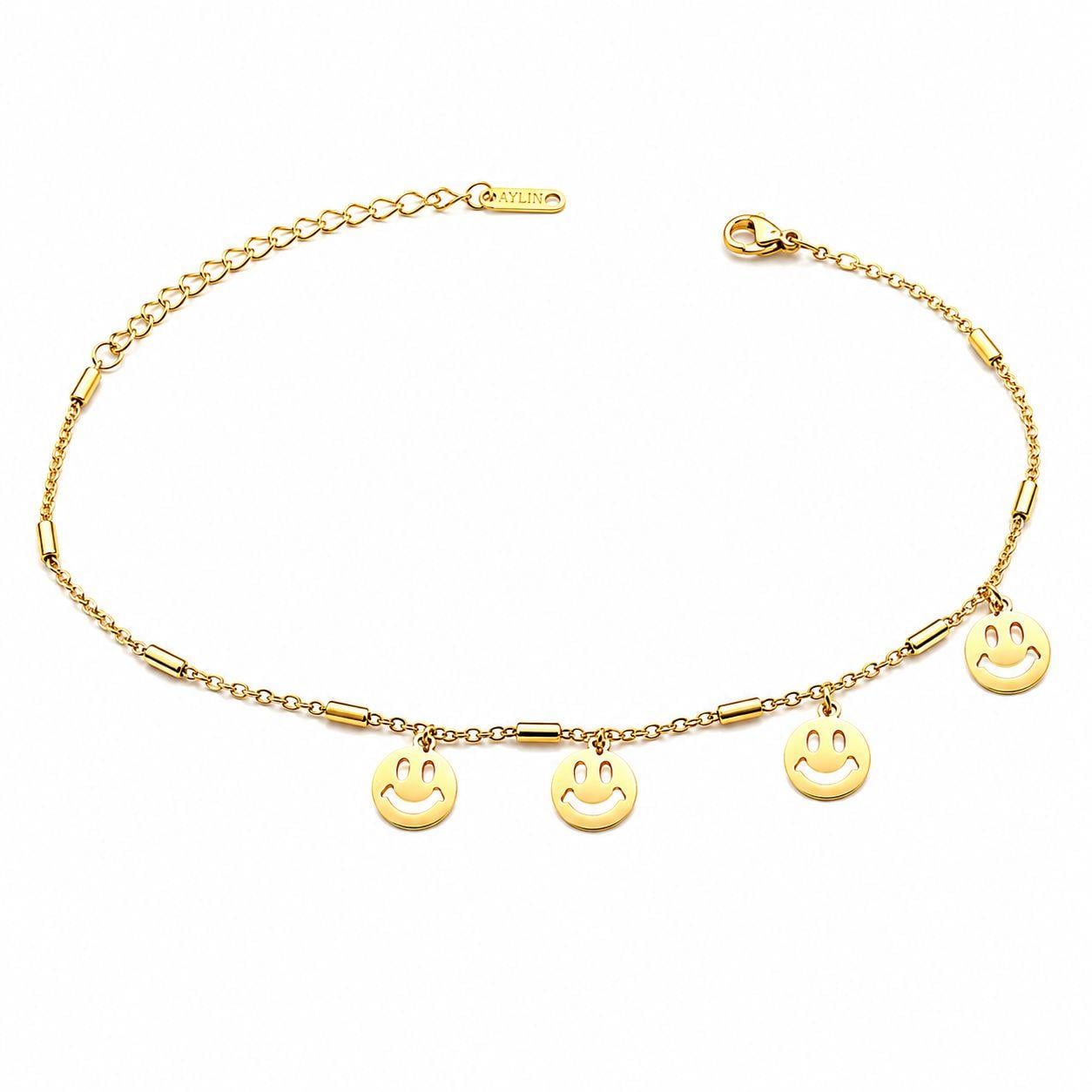 Welch Gold Çelik Halhal Çelik Kadın Kolye, Bileklik, Küpe , Yüzük, Halhal  ve Piercing Modelleri- WELCH 