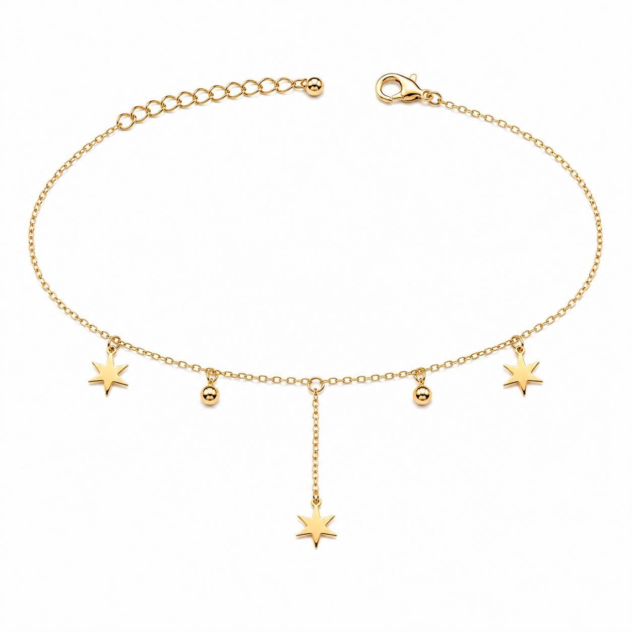 Welch Gold Steel Star Anklet Welch Gold Steel Star Anklet 