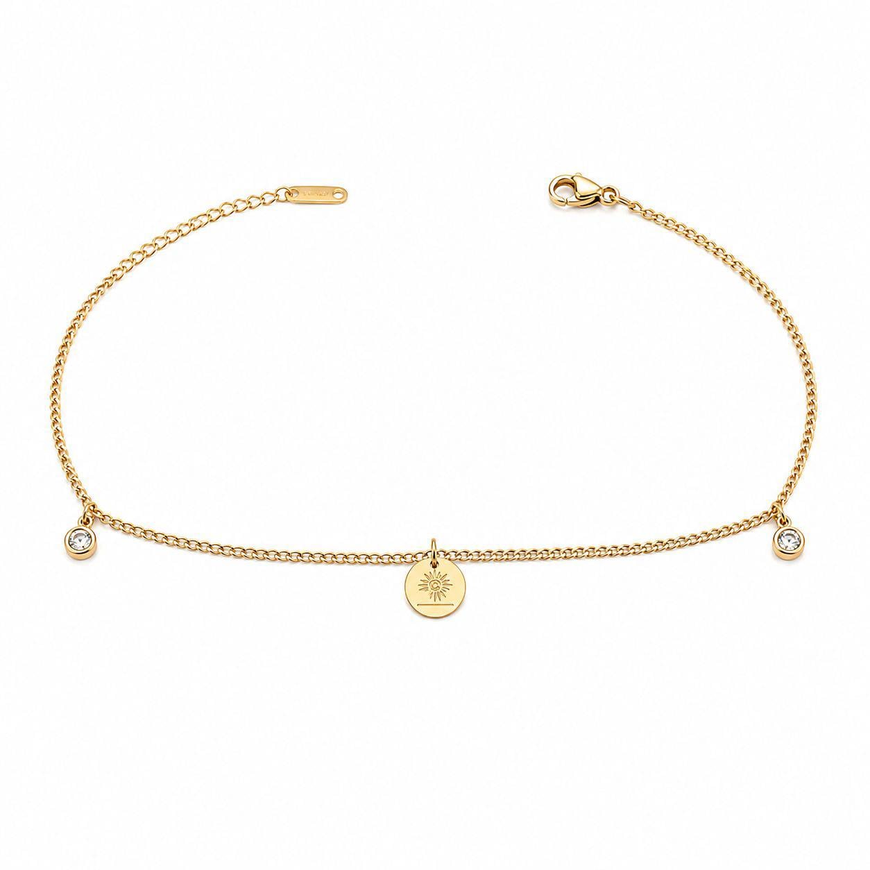 Welch Gold Çelik Taşlı Halhal Çelik Kadın Kolye, Bileklik, Küpe , Yüzük, Halhal  ve Piercing Modelleri- WELCH 