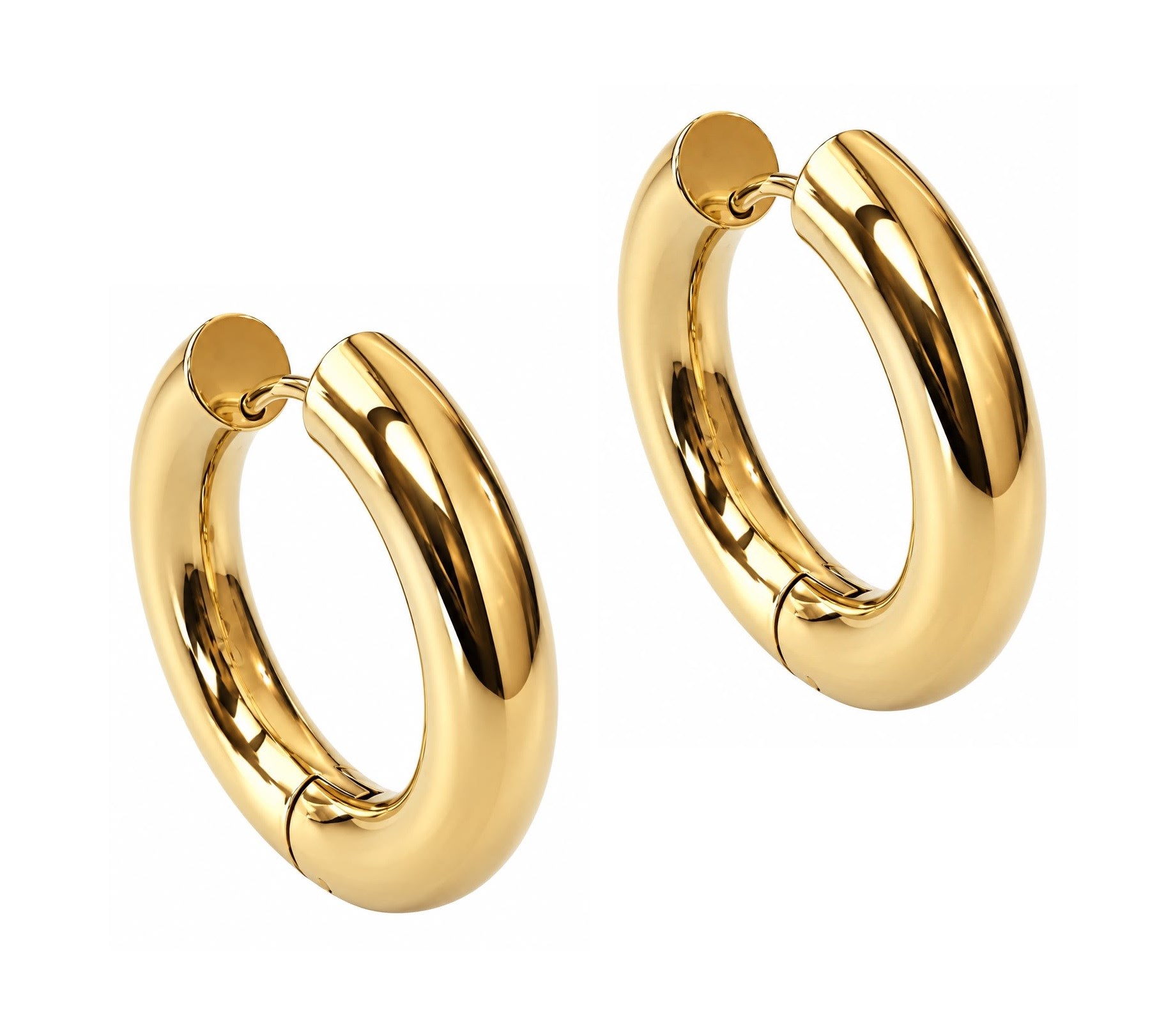​​​​​​​​​​​​​​Welch Gold Kaplama Çelik Halka Küpe  Kadın Çelik Küpe Modelleri ve Çelik Küpe Fiyatları - WELCH 