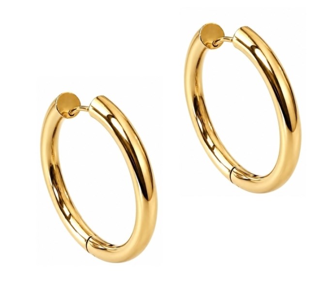 ​​​​​​​​​​​​​​Welch Gold Kaplama Çift Çelik Halka Küpe  Kadın Çelik Küpe Modelleri ve Çelik Küpe Fiyatları - WELCH 