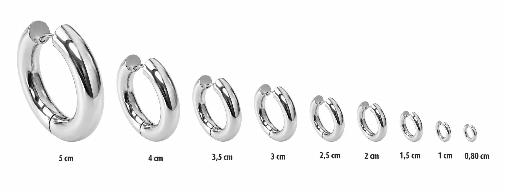 ​​​​​​​​​​​​​​Welch White Kaplama Çift Çelik Halka Küpe  Kadın Çelik Küpe Modelleri ve Çelik Küpe Fiyatları - WELCH 