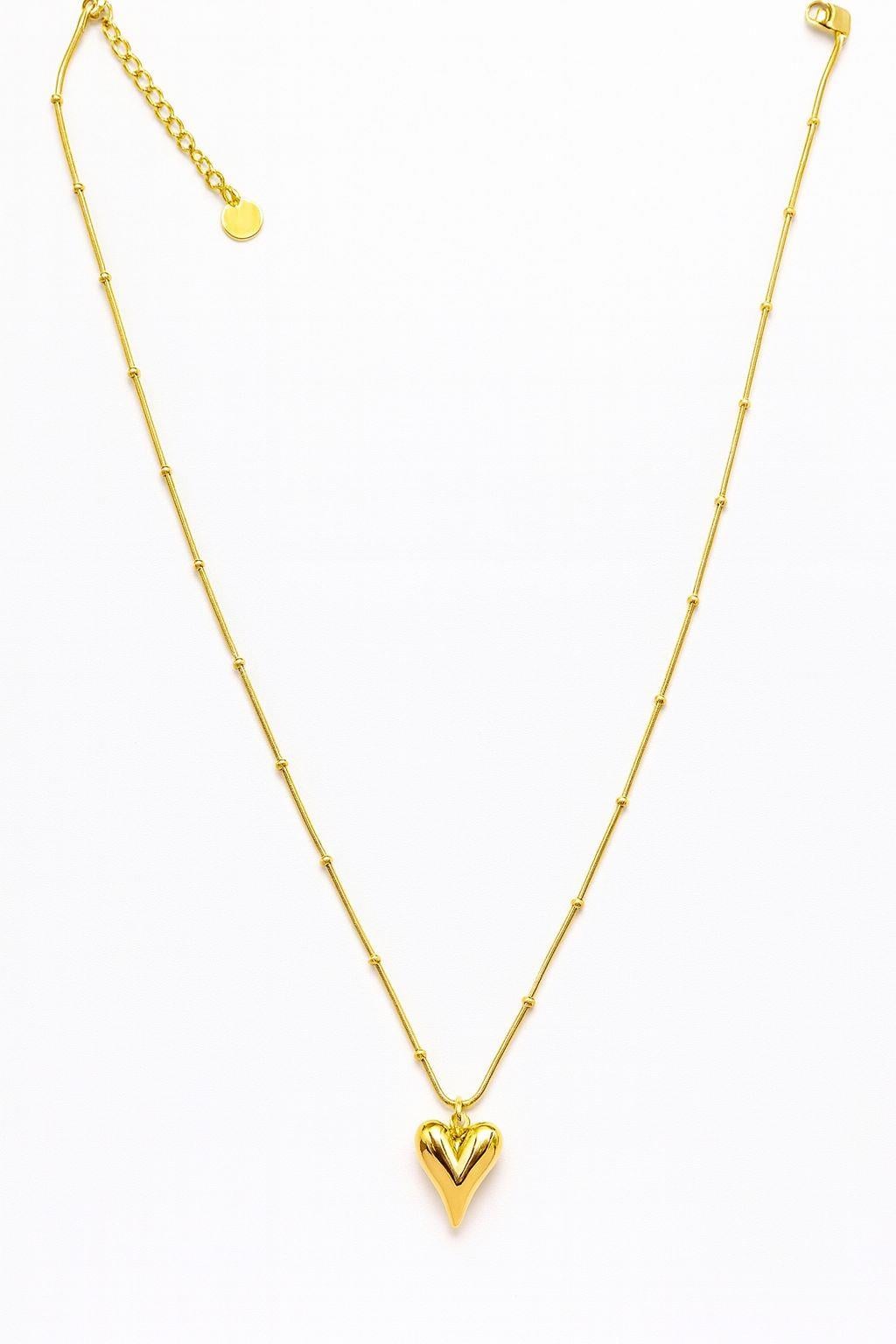 Welch Gold Steel Heart Necklace Welch Gold Steel Heart Necklace 