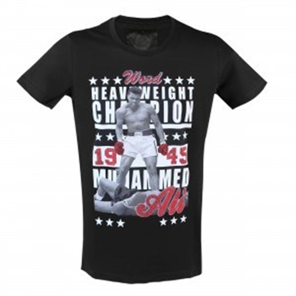 U-1945 Mc Element Taşlı Şampiyon Muhammed Ali T-Shirt