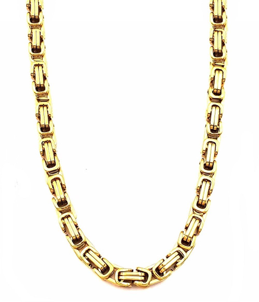 Welch 8 Mm Gold Kral Çelik Kolye