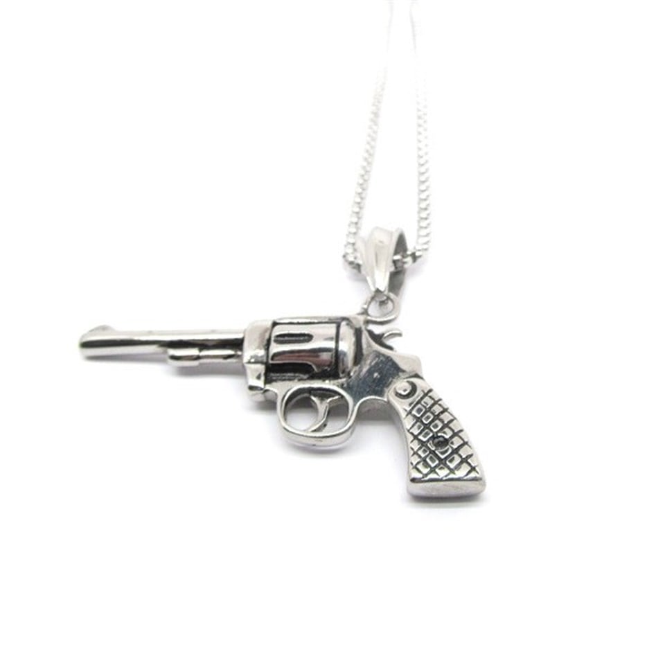 Welch Çelik Altıpatlar Revolver Silah Kolye