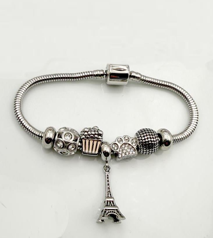 ​Welch Çelik Paris Eyfel Charm Bileklik Welch Çelik Paris Eyfel Charm Bileklik Hediye Kalp Charm  Eros Charm  Kalp Charm Modelleri - WELCH 