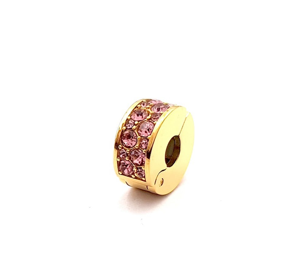Welch Çelik Pembe Taşlı Charm 