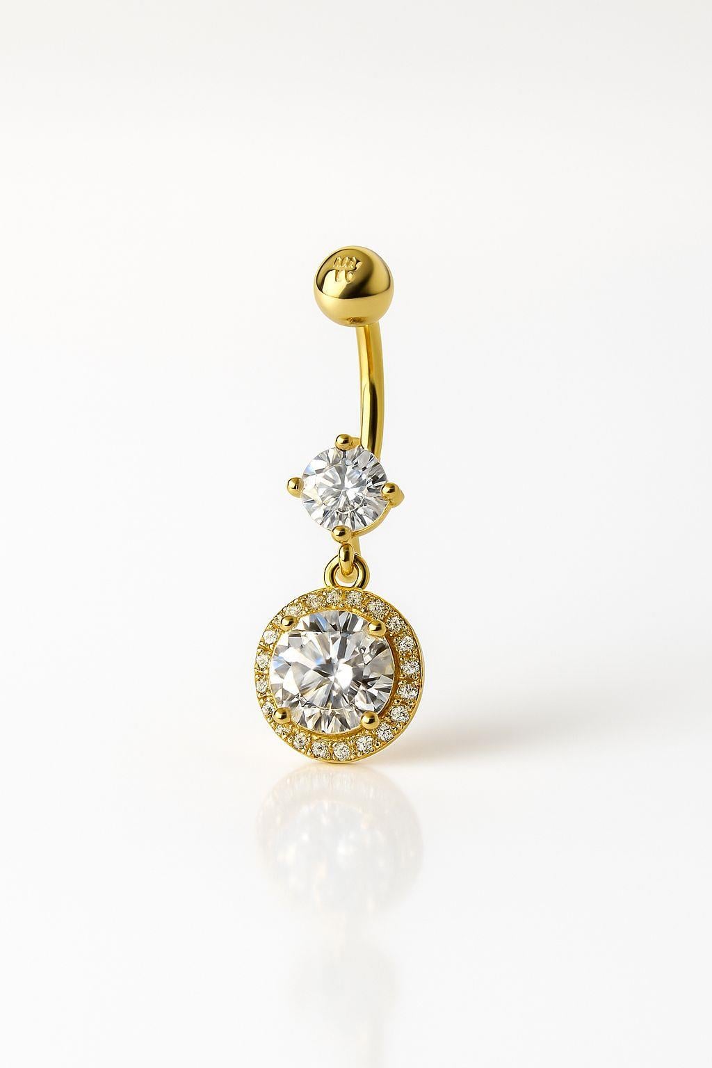 ​​Welch Çelik Taşlı Göbek Piercing Welch Çelik Piercing Modelleri - WELCH 