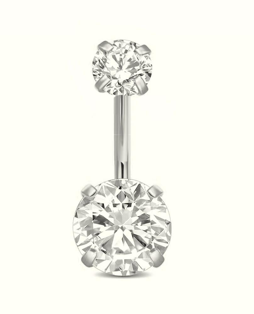 Welch Çelik Göbek Modeli Taşlı Piercing Welch Çelik Piercing Modelleri - WELCH 